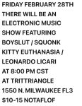 Boyslut, Squonk, Kitty Euthanasia, Leo Licari
