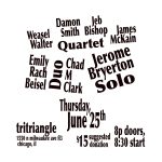 Weasel Walter/Damon Smith/Jeb Bishop/James McKain, Emily Rach Beisel/Chad M Clark, Jerome Bryerton